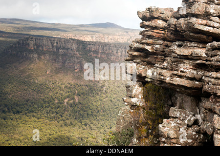 Vue panoramique sur le Parc National des Grampians dans l'ouest de Victoria, Australie Banque D'Images