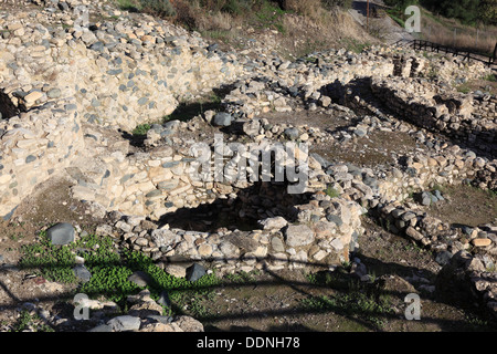 Chypre, Chirokitia, également Khirokitia, archéologique grec, est un site archéologique sur l'île Méditerranéenne de Chypre à Larn Banque D'Images