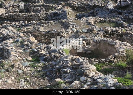 Chypre, Chirokitia, également Khirokitia, archéologique grec, est un site archéologique sur l'île Méditerranéenne de Chypre à Larn Banque D'Images