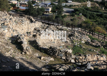 Chypre, Chirokitia, également Khirokitia, archéologique grec, est un site archéologique sur l'île Méditerranéenne de Chypre à Larn Banque D'Images