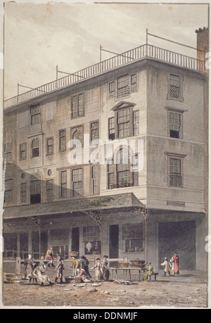 Avis de marché de Billingsgate Fish avec les gens et de paniers, ville de Londres, 1811. Artiste : George Shepherd Banque D'Images