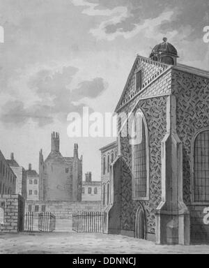 Chapelle des rouleaux, Chancery Lane, City de Londres, 1800. Artiste : Anon Banque D'Images