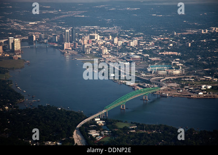Vue aérienne de Jacksonville, FL - Juillet 2011 Banque D'Images