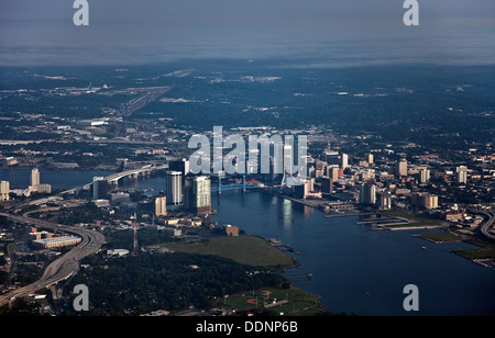 Vue aérienne de Jacksonville, FL - Juillet 2011 Banque D'Images