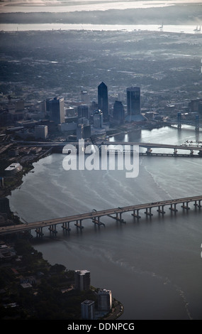 Vue aérienne de Jacksonville, FL - Juillet 2011 Banque D'Images