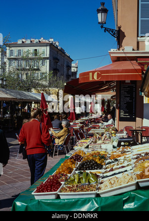 Marché Cours Saleya, Nice, Côte d'Azur, France Banque D'Images