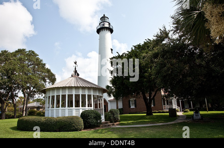 St Simon's Island Lighthouse, Géorgie - Juillet 2011 Banque D'Images