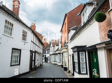 Une vue de la rue du beurre, Alcester Warwickshire, Royaume-Uni. Banque D'Images