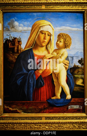 Italie, Emilie-Romagne, Bologne, la Pinacothèque Nazionale Art Gallery, Madonna con il Bambino de Giovanni Battista Cima Banque D'Images