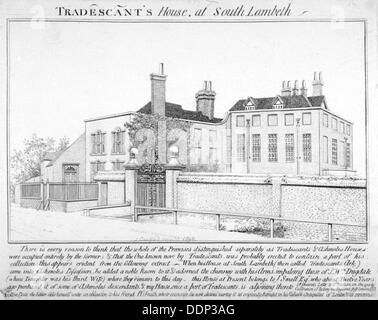 La maison de Tradescant, South Lambeth, London, 1798. Artiste : J Caulfield Banque D'Images