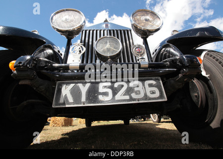 Vintage Classic berline Rolls Royce, close-up les phares, rallye automobile, Suffolk, UK Banque D'Images