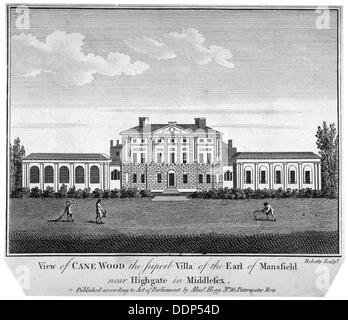 Kenwood House, Hampstead, Londres, c1778-1805. Artiste : J Roberts Banque D'Images