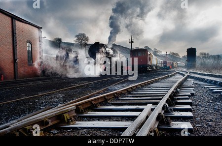 L'churnet Valley Railway est une gare ferroviaire à écartement standard préservés à l'est de Stoke-on-Trent, dans le Staffordshire. le c Banque D'Images