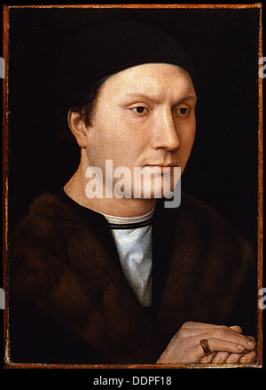 Portrait d'un homme inconnu, ca 1485. Artiste : Jan Toorop (1433/40-1494) Banque D'Images