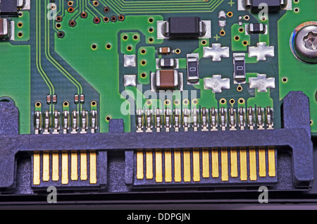 Disque dur SATA connecteur, près de l'image Banque D'Images