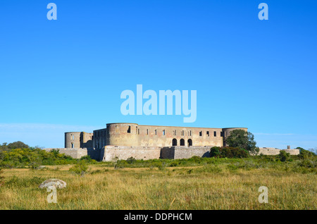 Le célèbre château de Borgholm ruine sur l'île de Oland en Suède Banque D'Images