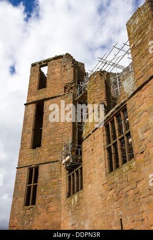 Le travail sur le projet des plates-formes à Leicesters bâtiment dans le château de Kenilworth, Warwickshire, en Angleterre. Février 2014 s'ouvre. Banque D'Images