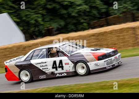 1988 Audi 200 Quattro avec chauffeur Trans-Am Hans collé au Goodwood Festival of Speed 2013 Course de côte, Sussex, UK. Banque D'Images