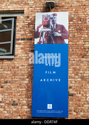 North West Film Archive sign in Manchester UK Banque D'Images