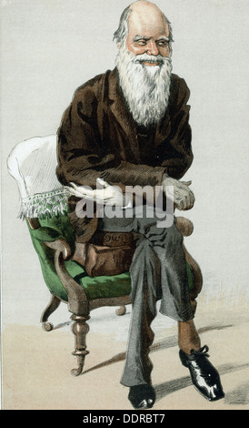 Naturaliste anglais Charles Darwin - 1871 La caricature de 'Vanity Fair' Banque D'Images