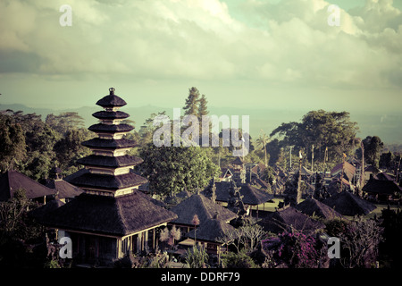 L'INDONÉSIE, Bali, Besakih, Pura Besakih temple complexe Agung Banque D'Images