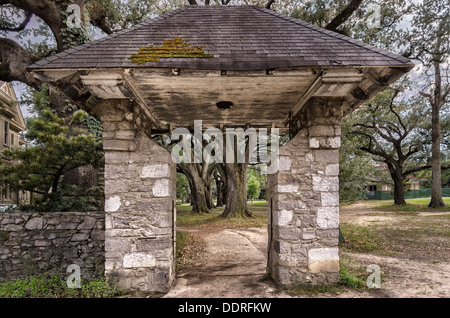 Entrée nord-est d'Audubon Park à New Orleans LA Banque D'Images