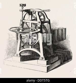 SHEPHERD'S HORLOGE ÉLECTRIQUE POUR LE PALAIS DE CRISTAL : MÉCANISME DE L'HORLOGE ÉLECTRIQUE, LA GRANDE EXPOSITION, Londres, Royaume-Uni, 1851 Banque D'Images