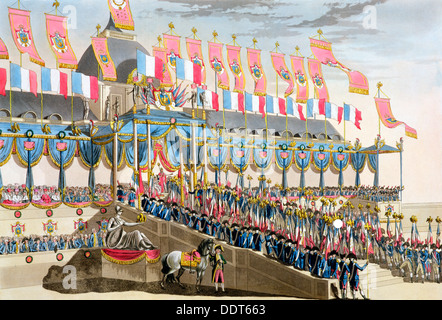 Festival "sacré et du couronnement de leurs majestés impériales', Paris, 1804 (1806). Artiste : François Aubertin Banque D'Images