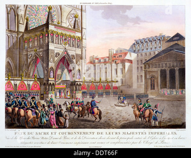 Festival "sacré et du couronnement de leurs majestés impériales', Paris, 1804 (1806). Artiste : Dorgez Banque D'Images