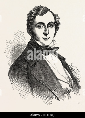 GUSTAV ALBERT LORTZING, 1801-1851, compositeur, acteur et chanteur. Allemagne, 1851 Gravure Banque D'Images
