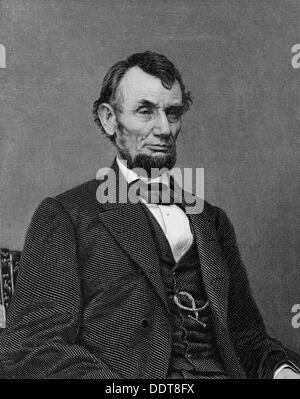 Abraham Lincoln, 16e président des États-Unis, 19e siècle. Artiste : William G Jackman Banque D'Images