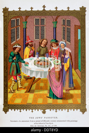 "La Pâque des Juifs', 15ème siècle. Artiste : Inconnu Banque D'Images