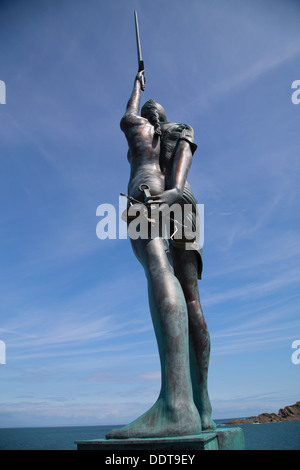 La statue de Damien Hirst Verity', 'Port d'Ilfracombe, Devon, UK Banque D'Images