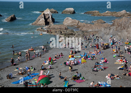 Les Tunnels Beaches, Ilfracombe, Devon Banque D'Images