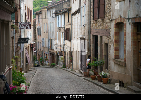 Cordes-sur-ciel, au sud-ouest de la France. Banque D'Images