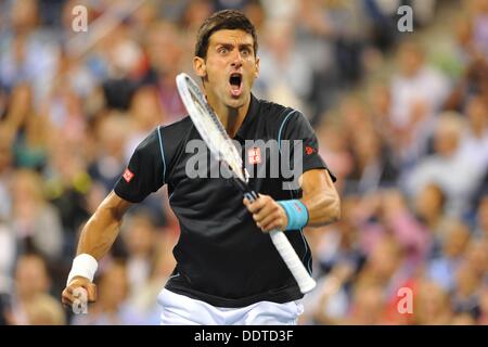 Flushing New York, USA. Le 05 août, 2013. US Open de tennis. Billie Jean King Center. Novak Djokovic Tennis U.S. Tour de SER 16 mens des célibataires Credit : Action Plus Sport/Alamy Live News Banque D'Images