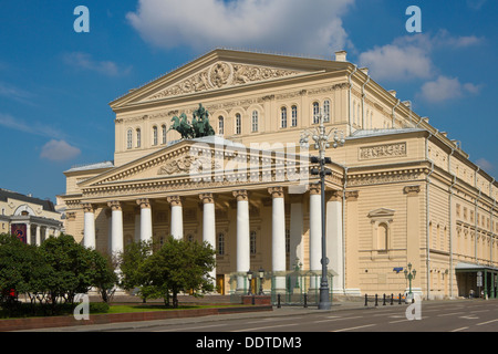 L'Etat Académique d'opéra et de Ballet du Théâtre Bolchoï après rénovation, Moscou, Russie. Banque D'Images