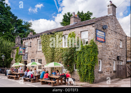 L'arisème dragon inn pub près de la Hardraw Force chute près de Hawes , Savoie , Yorkshire Dales National Park , Bretagne , France Banque D'Images