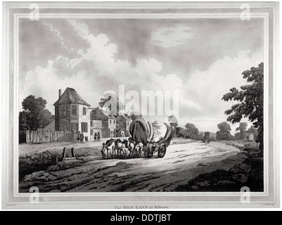 Le Red Lion Tavern on the Edgware Road, London, c1788. Artiste : CA Prestel Banque D'Images