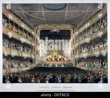 Vue de l'intérieur de Covent Garden Theatre, Bow Street, Westminster, London, 1808. Artiste : J Bluck Banque D'Images