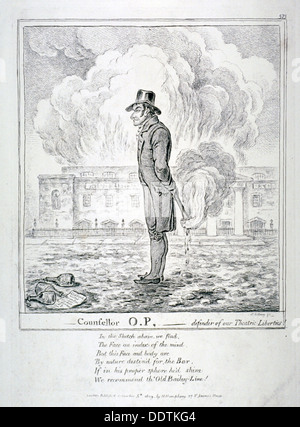 Conseiller 'OP - défenseur de nos libertés civiles Theatric', 1809. Artiste : James Gillray Banque D'Images