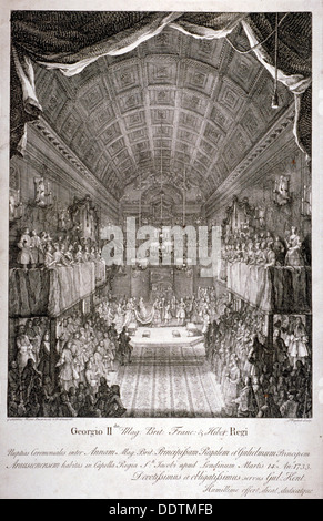 Mariage de Anne, princesse royale, et Guillaume IV d'Orange, St James's Palace, Londres, 1733. Artiste : Jacques Rigaud Banque D'Images