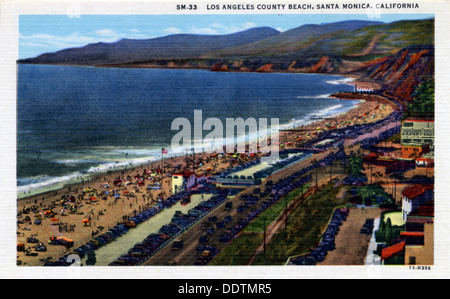 Le Comté de Los Angeles Beach, Santa Monica, Californie, USA, 1931. Artiste : Inconnu Banque D'Images