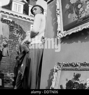 Exposition d'art en plein air, Hampstead, Londres, 1960-1965. Artiste : John Gay Banque D'Images