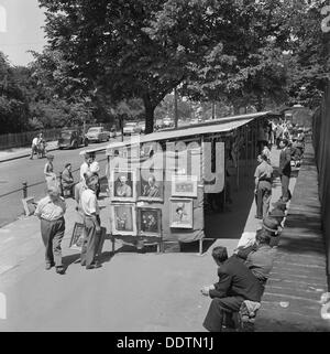 Exposition d'art en plein air, Hampstead, Londres, 1960-1965. Artiste : John Gay Banque D'Images