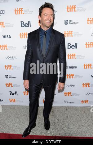 Toronto, ON, Canada. 6e août, 2013. Hugh Jackman au niveau des arrivées pour les prisonniers en première mondiale au Festival International du Film de Toronto, VISA Screening Room, Toronto, le 6 septembre 2013. Credit : Nicole Springer/Everett Collection/Alamy Live News Banque D'Images