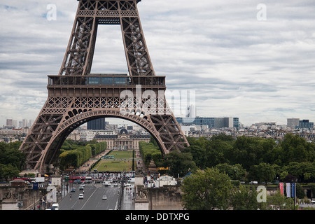 Vue de la Tour Eiffel à Paris Banque D'Images