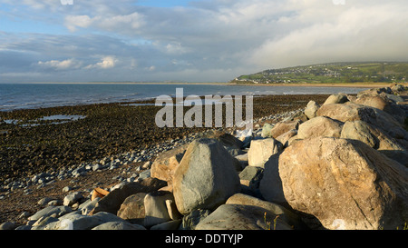 Au Boulder Station sur Shell Island North Wales UK Banque D'Images