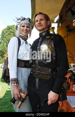 En 2012 caractères steampunk Fantasy Fair Arcen Pays-Bas Banque D'Images