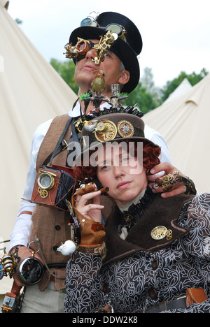 En 2012 caractères steampunk Fantasy Fair Arcen Pays-Bas Banque D'Images